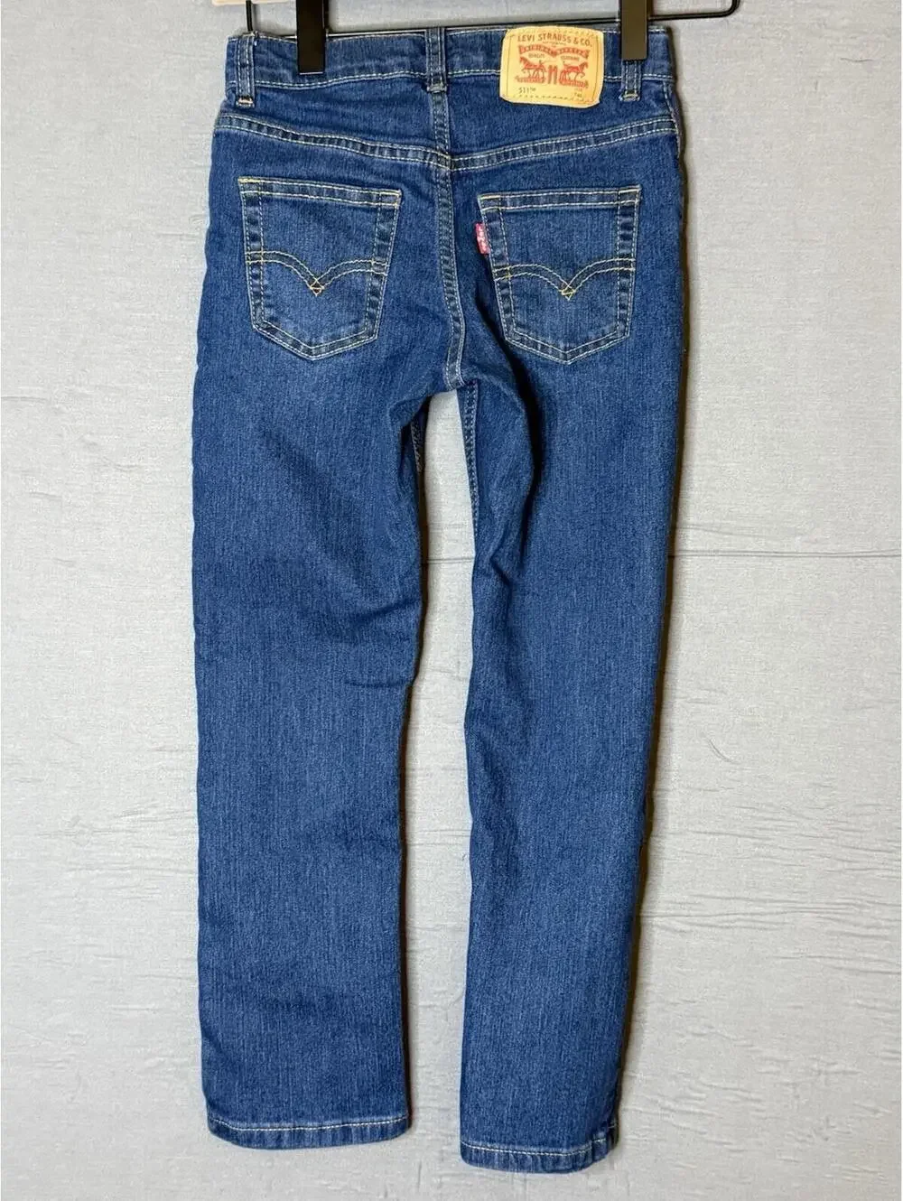 Slim Performance Boys 7 Regular Blue Denim Jeans Adjustable Waist Levi's 511